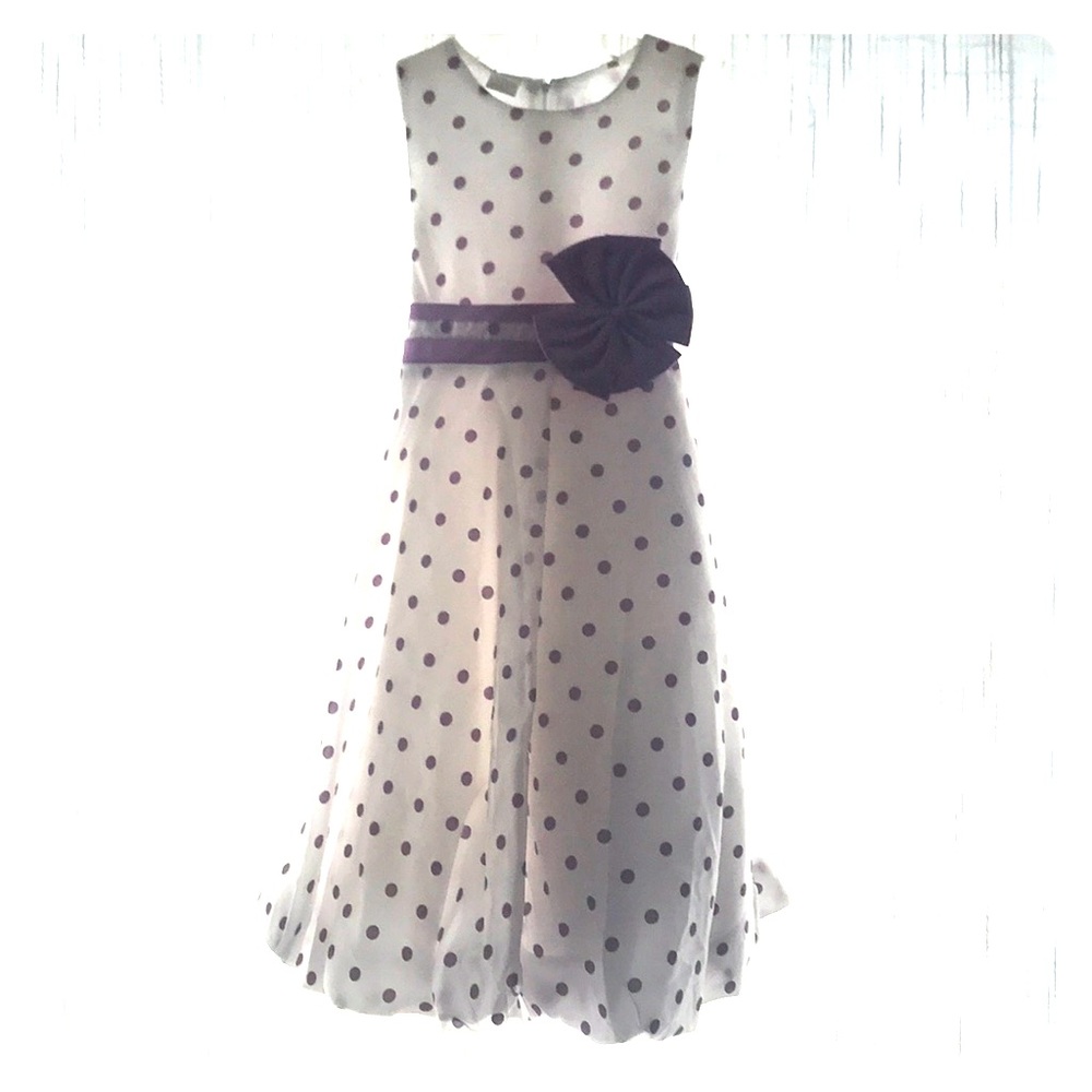 White and purple dress